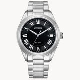 Citizen AW1690-51E Arezzo – Men’s Eco-Drive Stainless Steel Black Dial Roman Numeral Watch