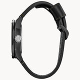 Citizen AW1735-03X Avion Weekender – Men’s Eco-Drive Black Ion-Plated Stainless Steel Green Dial Leather Strap Watch