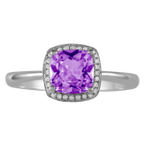 Feburary Birthstone Diamond Ring