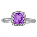 Feburary Birthstone Diamond Ring