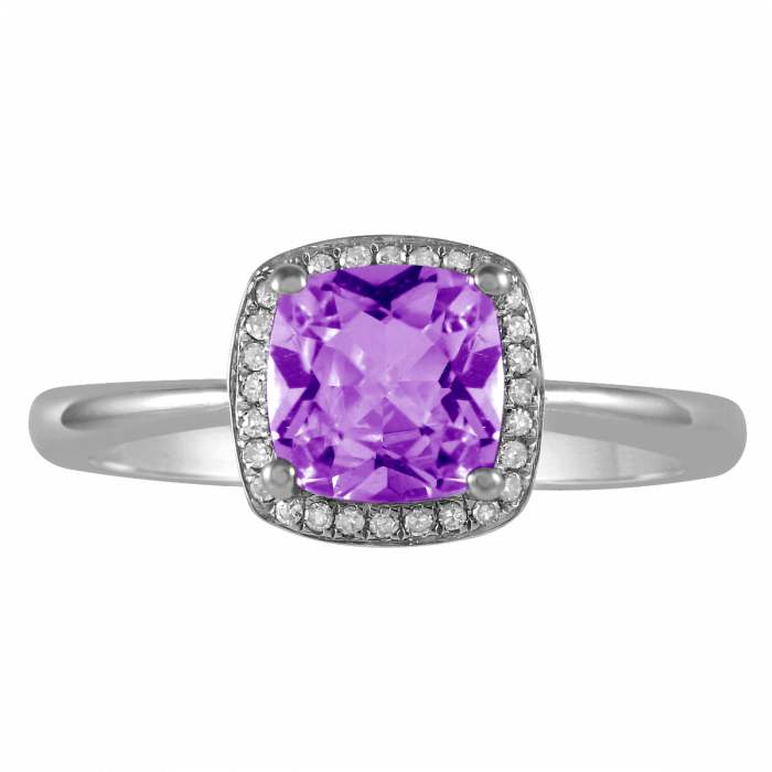 Feburary Birthstone Diamond Ring