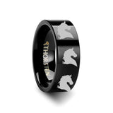 Horse Head Print Black