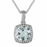 March Birthstone Diamond Neckalce