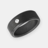 ELYSIUM ARES - SOLID BLACK DIAMOND RING - WHITE DIAMOND