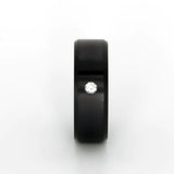 ELYSIUM ARES - SOLID BLACK DIAMOND RING - WHITE DIAMOND