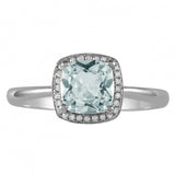 March Birthstone Diamond Ring