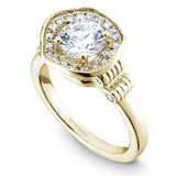 Noam Carver B014-03YM-110A-C Shared Prong Halo Engagement Ring – 14K Yellow Gold