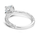 Noam Carver B019-02EA Vintage-Inspired Floral Engagement Ring Setting – 14K Gold Options