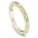 Noam Carver Hand-Engraved Floral Wedding Band – B019-02EB