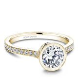 Noam Carver B025-02YM-100A  14K Yellow Gold Bezel Set Accented Diamond Engagement Ring