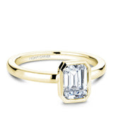 Noam Carver B095‑03YM‑FCYA – 14K Yellow Gold Bezel‑Set Solitaire Semi‑Mount for Emerald‑Cut Center Stone