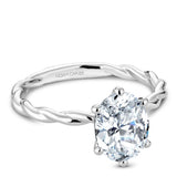 Noam Carver B167-01A Twist Band Solitaire Engagement Ring in 14K White Gold