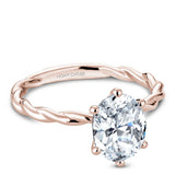 Noam Carver B167-01RA Rose Gold Twist Band Engagement Ring – Customizable Semi-Mount Setting