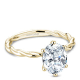 Noam Carver 14K Yellow Gold Solitare Twist Engagement Ring