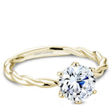 Noam Carver B167-05YA Six-Prong Twist Shank Solitaire Engagement Ring – 14K Yellow Gold