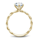 Noam Carver B167-05YA Six-Prong Twist Shank Solitaire Engagement Ring – 14K Yellow Gold