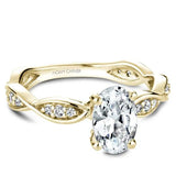 Noam Carver B197-02YA Floral Engagement Ring – 14K Yellow Gold