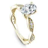 Noam Carver B197-02YA Floral Engagement Ring – 14K Yellow Gold