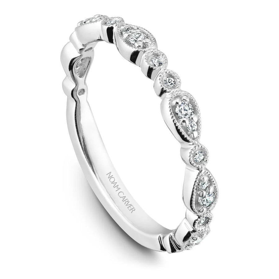 Noam Carver Vintage Scalloped Diamond Wedding Band – B204-01B