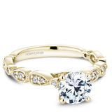 Noam Carver B204-01YA Scalloped Cathedral Diamond Engagement Ring Setting – 14K Yellow Gold