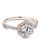Noam Carver Halo Engagement Ring in Rose Gold