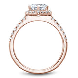 Noam Carver Halo Engagement Ring in Rose Gold