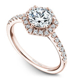 Noam Carver Halo Engagement Ring in Rose Gold