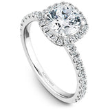 Noam Carver B223-01A – Diamond Engagement Ring, 14K/18K Gold or Platinum with Pavé Accents