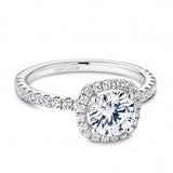 Noam Carver B223-01A – Diamond Engagement Ring, 14K/18K Gold or Platinum with Pavé Accents