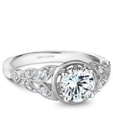 Noam Carver B252-01A Vintage Diamond Engagement Ring in 14K White Gold