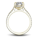 Noam Carver B354-01WM-FCYA Oval Diamond Engagement Ring with 42 Accent Stones – 14K/18K Gold or Platinum