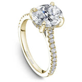 Noam Carver B354-01WM-FCYA Oval Diamond Engagement Ring with 42 Accent Stones – 14K/18K Gold or Platinum