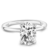 Noam Carver B371-02A Classic Oval Solitaire Engagement Ring in 14K White Gold