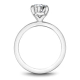 Noam Carver B371-02A Classic Oval Solitaire Engagement Ring in 14K White Gold