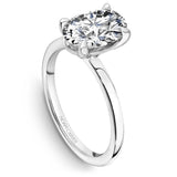 Noam Carver B371-02A Classic Oval Solitaire Engagement Ring in 14K White Gold