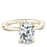 Noam Carver B371-02YW Oval Solitaire Engagement Ring – 14K Yellow Gold with White Gold Head