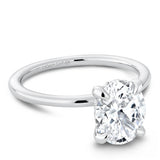 Noam Carver B376-02A Engagement Ring – 14K Yellow Gold, Oval Center Setting with Diamond Accents