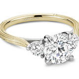 Noam Carver B452-01YA  14K Yellow Gold Round Diamond Engagement Ring with Accented Band