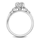 Noam Carver B512-01A – Vintage-Inspired Diamond Engagement Ring, 14K/18K Gold or Platinum