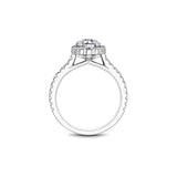 Noam Carver B521-01A – Halo Diamond Engagement Ring, 14K White Gold