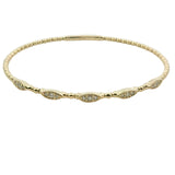 Heera 14K Yellow & White Gold .32cttw Diamond Bangle – Model BDD5369