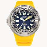 Citizen BJ8058-06L Promaster EcoZilla – Men’s Eco-Drive Stainless Steel Blue Dial 300M Professional Diver Watch with Yellow Strap