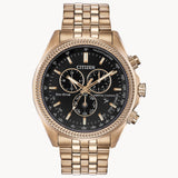Citizen BL5563-58E Brycen – Men’s Eco-Drive Rose Gold Stainless Steel Black Dial Perpetual Chronograph Watch