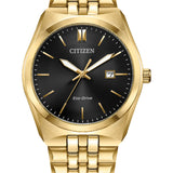Citizen BM7333-85E Corso – Men’s Eco-Drive Gold-Tone Stainless Steel Black Dial Sapphire Crystal Watch