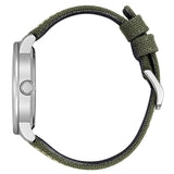Citizen BM8590-01E Urban/Garrison – Men’s Eco-Drive Stainless Steel Black Dial Green Canvas Strap Field Watch