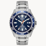 Citizen BN0191-55L Promaster Diver – Men’s Eco-Drive Stainless Steel Azure Blue Dial & Bezel 200M Dive Watch