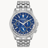 Citizen BU2021-51L Calendrier World Time – Men’s Eco-Drive Stainless Steel Dark Blue Dial Multifunction Watch