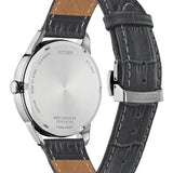 Citizen BU2110-01A Rolan Eco-Drive – Men’s Stainless Steel Silver Dial Black Leather Multifunction Watch