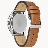 Citizen BU4020-01L CTO Eco-Drive – Men’s Stainless Steel Navy Blue Dial Brown Leather Multifunction Watch