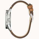 Citizen BU4020-01L CTO Eco-Drive – Men’s Stainless Steel Navy Blue Dial Brown Leather Multifunction Watch